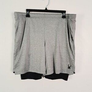 Spyder Men's‎ Proweb Heather Gray  Athletic Shorts Size XL
